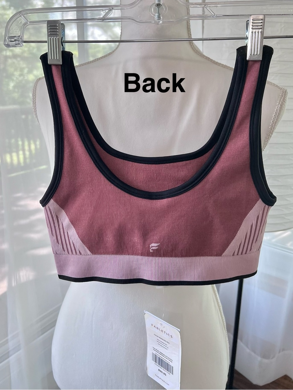 Fabletics Chloe Seamless Sports Bra Tank Dusty Mauve Rose Pink Size S/6 NWT - Picture 5 of 11